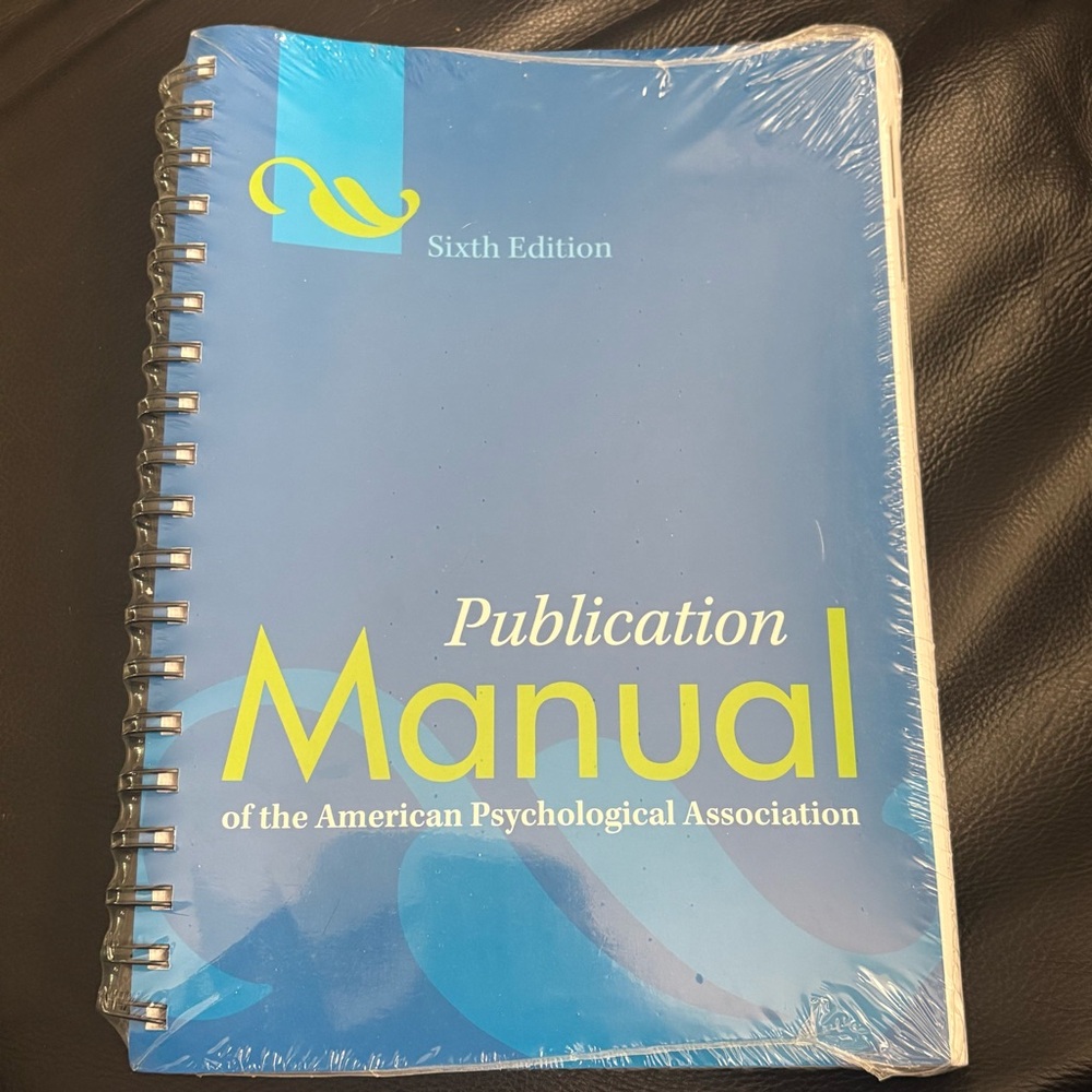 BRAND NEW APA Publication Manual Sixth Edition Spiral Bound, still in plastic!